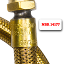 Ver imagem 4 de Kit Mangueira Tomback 1 Metro Instalação de Gás:1m + Adaptador + Válvula