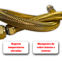 Ver imagem 3 de Kit Mangueira Tomback 1 Metro Instalação de Gás:1m + Adaptador + Válvula