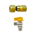 Ver imagem 2 de Kit Mangueira Tomback 1 Metro Instalação de Gás:1m + Adaptador + Válvula