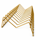 Ver imagem 4 de 3 Organizador de Armário Suporte Prato Vertical Dourado Arm