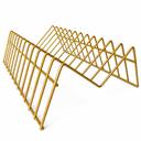 Ver mais imagens de 3 Organizador de Armário Suporte Prato Vertical Dourado Arm