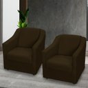 Ver imagem 2 de Kit 3 Poltronas Decorativas para Sala Recepção Consultório Manicure Cadeira Mila Suede