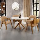 Ver imagem 2 de Kit 02 Cadeiras para Sala de Jantar e Estar Living Estofada Suran L02 Bouclê Mostarda - Lyam Lyam de