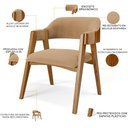 Ver imagem 4 de Kit 02 Cadeiras para Sala de Jantar e Estar Living Estofada Suran L02 Bouclê Mostarda - Lyam Lyam de