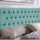 Ver imagem 3 de Painel Cabeceira com Bau Dubai 1.58mt Azul Tifany