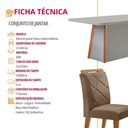 Ver imagem 6 de Mesa de Jantar Diane e 4 Cadeiras Melissa Moderna Mo... Veludo Capuccino/off/nat/serig Off com Vidro