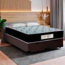 Ver imagem 5 de Cama Box Baú Queen Bipartido Suede + Colchão Molas Ensacadas Sereneprime Sonnolux 158x198x69