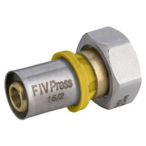 Conector Fêmea Móvel para Gás 26mm X 3/4 - Prensar Emmeti