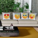 Ver imagem 6 de Kit 4 Capas De Almofadas Decorativas Own Emoji 45x45cm
