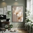 Ver imagem 2 de Quadro Decorativo Flor Leve 70x50cm Mold Branca