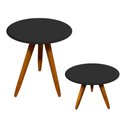 Ver imagem 1 de Conjunto Mesa Lateral e Mesa de Centro Preto D´rossi