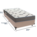 Ver imagem 3 de Cama Box Bege e Colchão Light Espuma D33 Solteiro Ortobom