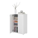 Ver imagem 1 de Armário Multiuso para Sala Escritório 2 Portas 97 x 67 Cm MDP Branco - BBS