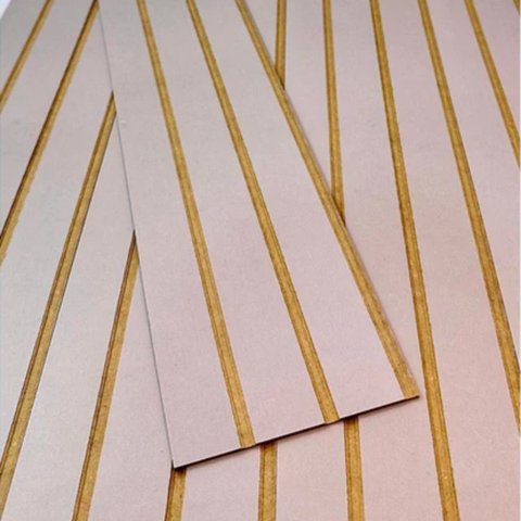 Kit Revestimento Ripado 100 Placas Adesiva 45 X 11 Cm em Mdf:rosa
