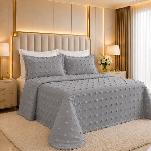 Kit Cobreleito King 300 Fios Jogo Cama Istambul Quarto Roupa:Cinza