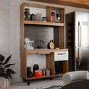 Ver imagem 3 de Cozinha Compacta Isis 4 Portas 1 Gaveta Freijó/branco - Panorama Móveis