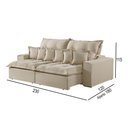 Ver imagem 3 de Sofá 3 Lugares Retrátil e Reclinável Linho M-144 Martins Creme