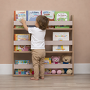 Ver imagem 1 de Revisteiro Estante Infantil de Mdf com Prateleira para Livros e Brinquedos – Sal Rosa