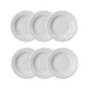 Ver imagem 1 de Jogo 6 Pratos Fundos Pomerode Brancos 24 Cm Porcelana Schmidt
