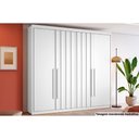 Ver imagem 1 de Guarda Roupa Solteiro 4 Portas 2 Ripadas e 4 Gavetas Grécia Branco Conquista