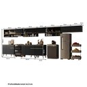 Ver imagem 5 de Armário de Cozinha Completa Atlanta Pulse com Vidro Carraro Preto Touch