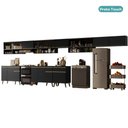 Ver imagem 3 de Armário de Cozinha Completa Atlanta Pulse com Vidro Carraro Preto Touch