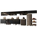 Ver imagem 2 de Armário de Cozinha Completa Atlanta Pulse com Vidro Carraro Preto Touch