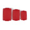 Conjunto Assadeira Retangular Antiaderente 3 Peças Vermelho - 5