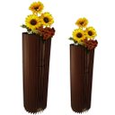 Ver imagem 1 de Vaso de Chão Decorativo Grande Torre -:preto/kit com 2 - 70x20cm e 60x20cm
