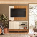 Ver imagem 1 de Rack com Painel para TV 42 Polegadas 160,5CMX120CM Wood Pérola/Canela