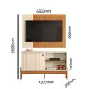 Ver imagem 3 de Rack com Painel para TV 42 Polegadas 160,5CMX120CM Wood Pérola/Canela