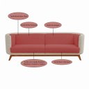 Ver imagem 5 de Sofá Dekorien Luminne 230cm Compose Boucle Terracota/bege