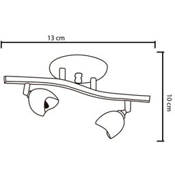 Spot Sobrepor 3962 em Alumínio Prata-33x12cm - 2