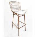 Ver imagem 3 de Kit 4 Banquetas BERTÓIA cobre assento branco tubular altura 70cm - Direto de Fábrica