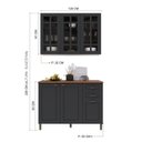 Ver imagem 3 de Cozinha Modulada 2 Peças Bari 100% MDF com Vidro Chumbo 120cm