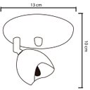 Ver imagem 2 de Spot Sobrepor 3951 em Alumínio Prata -13x11cm