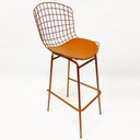 Ver imagem 3 de Kit 2 Banquetas BERTÓIA cobre tubular altura 70cm - Direto de Fábrica