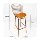 Ver imagem 6 de Kit 3 Banquetas BERTÓIA cobre tubular altura 70cm - Direto de Fábrica