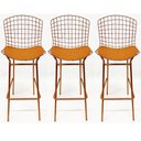 Ver imagem 1 de Kit 3 Banquetas BERTÓIA cobre tubular altura 70cm - Direto de Fábrica