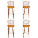Ver imagem 1 de Kit 4 Banquetas BERTÓIA cobre tubular altura 70cm - Direto de Fábrica