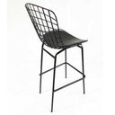 Ver imagem 5 de Banqueta Alta Bertoia preta tubular altura 70cm - Direto de Fábrica