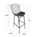 Ver imagem 7 de Kit 2 Banquetas BERTÓIA preta tubular altura 70cm - Direto de Fábrica