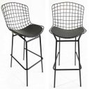 Ver imagem 1 de Kit 2 Banquetas BERTÓIA preta tubular altura 70cm - Direto de Fábrica