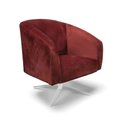 Ver imagem 1 de Poltrona Decorativa Giratória Cromada Stella Veludo Text Marsala D03 - D’Rossi