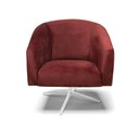 Ver imagem 6 de Poltrona Decorativa Giratória Cromada Stella Veludo Text Marsala D03 - D’Rossi