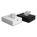 Ver imagem 4 de Caixa Porta Lenços Descartáveis Acrílico Premium Branco Organizador Higiene Compacto Funcional