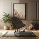 Ver imagem 2 de Kit 02 Cadeiras Poltrona de Jantar Bela Suede Marrom Base Metálica Industrial Preto - Pallazio