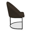 Ver imagem 5 de Kit 02 Cadeiras Poltrona de Jantar Bela Suede Marrom Base Metálica Industrial Preto - Pallazio