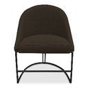 Ver imagem 4 de Kit 02 Cadeiras Poltrona de Jantar Bela Suede Marrom Base Metálica Industrial Preto - Pallazio