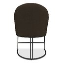 Ver imagem 6 de Kit 02 Cadeiras Poltrona de Jantar Bela Suede Marrom Base Metálica Industrial Preto - Pallazio